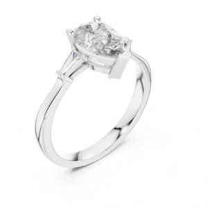 Pear Shape Diamond Ring, Classy Charming Moissanite Ring, Fancy Unique Diamond Ring, Solid Gold Handmade Ring For Women&#39;s, Unique Gift Ring