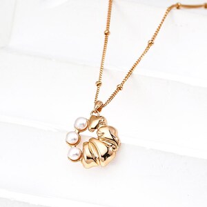 NEW! Elegant Gold Pearl Jewelry Set | Baroque Necklace & Earrings for Black Dress | Handmade Gift | Quiet Luxury Look