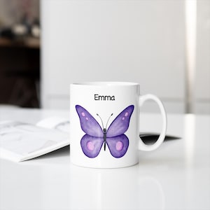 Copy of Personalized Butterfly Mug for Kids with Name, Personalized Gift for Kids, Ceramic Mug, Cute Animal Mug for Children, Kid Mug