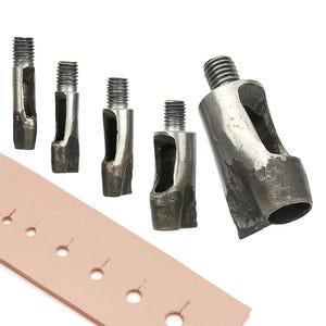 M8 Thread Tail Punching Die Set 3–10mm Round Hole Punch Mold for Leather Craft Belt Cutting Hand Press DIY Tool