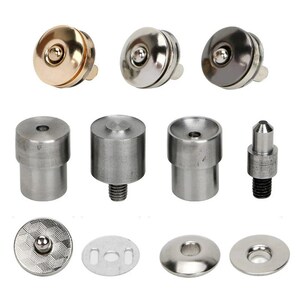 Magnetic Button Installation Die 17mm Hand Press Tool Mold for Leather Craft Wallet Bag Snap Fastener Tool