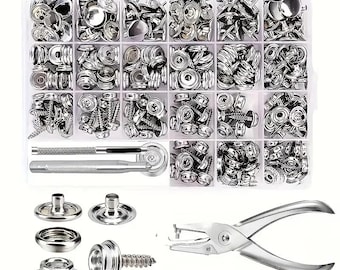 Marine Grade Edelstahl Druckknopf Kit 240/270 Stück Canvas Polster Fasteners mit Setting Tool Boot Abdeckung Snap Kit