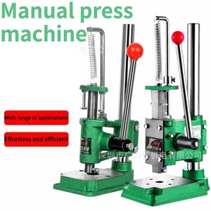 Column Type Hollow Punching Machine | Hand Operated Punch Press | Small Manual Hole Punch Die Cutting Machine | Plastic Punching Tool