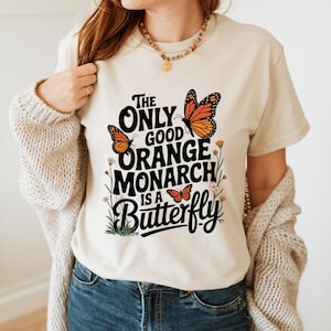Butterfly T-Shirt: Comfort Colors Monarch Graphic Tee, Nature Lover Gift