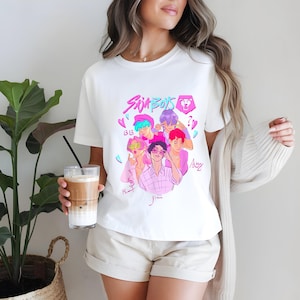 Saja Boys Heartthrob Graphic T-shirt: kleurrijk katoenen T-shirt