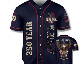 Koszulka baseballowa z okazji 250. rocznicy Ameryki, koszulka patriotyczna z flagą USA