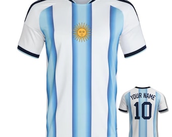 Spersonalizowana koszulka piłkarska reprezentacji Argentyny z imieniem i numerem, koszulka kibica piłki nożnej