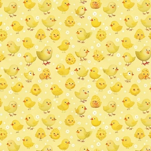 Estampado de estilo pollito, tela 100 % algodón puro, compra por media yarda, el ancho es fijo de 57 pulgadas.