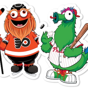 Philly mascots Sticker 2 Pack