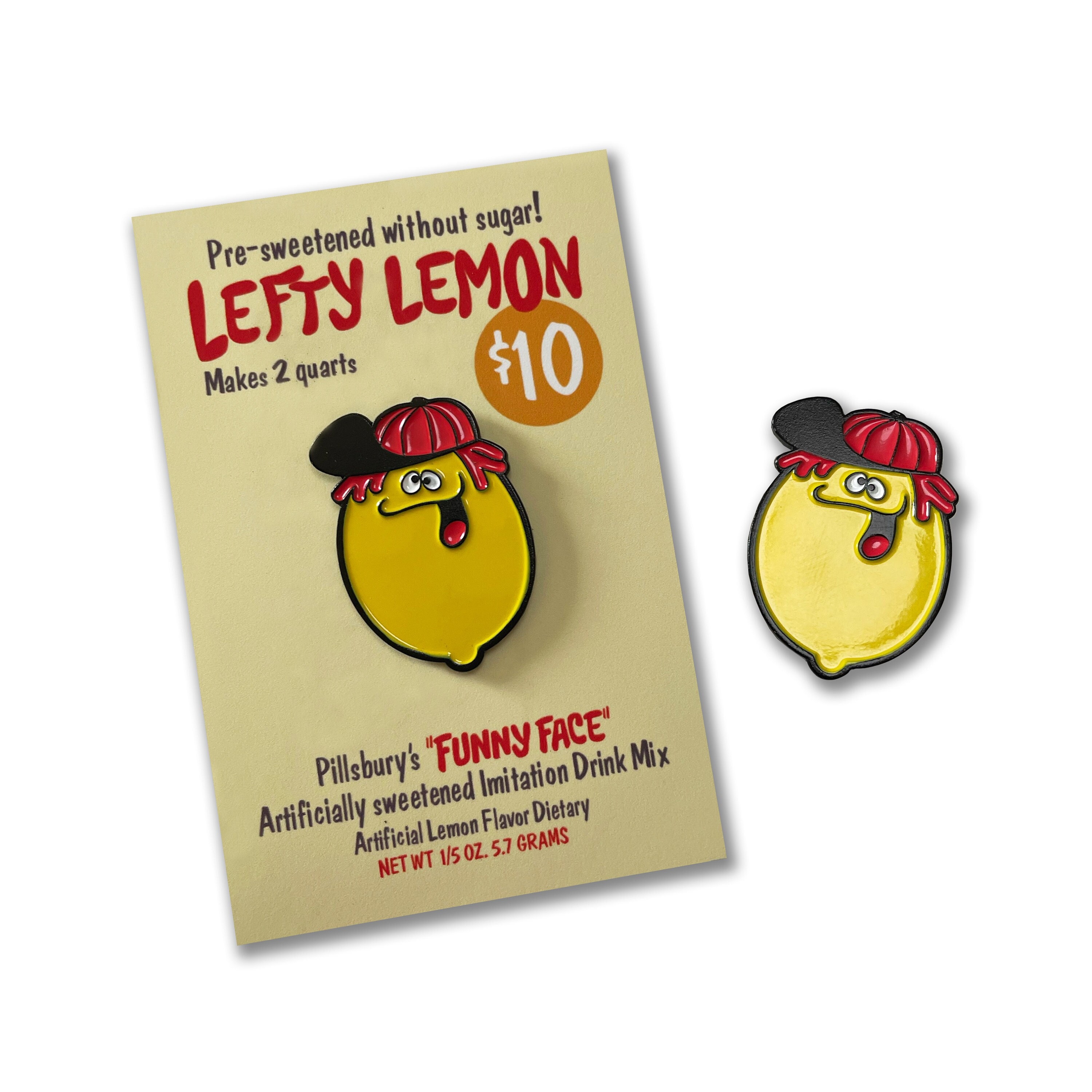 1974 Pillsbury Funny Face Lefty Lemonade pack - empty