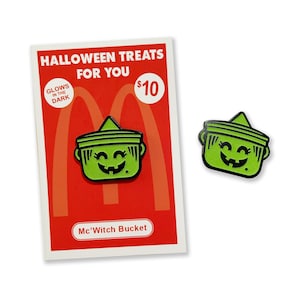 Glow in the Dark Witch Bucket Pin