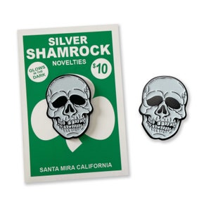 Glow in the Dark Skeleton mask pin