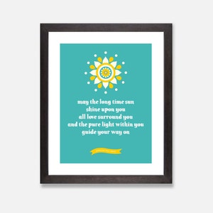 Yoga Art Print Kundalini yoga Sat Nam Love Long Time Sun Prayer, Mantra, Blessing image 2