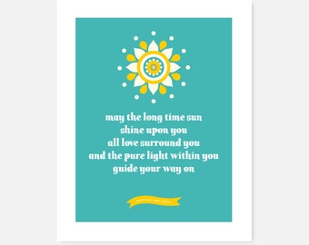 Yoga Art Print | Kundalini yoga | Sat Nam | Love | Long Time Sun | Prayer, Mantra, Blessing