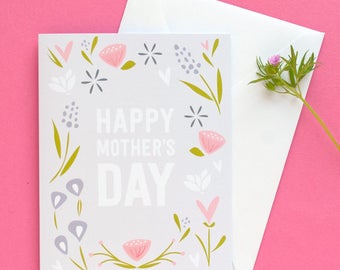 Mother's Day Bloom Greeting Card | Happy Mother's Day | Purple | BEST SELLER!