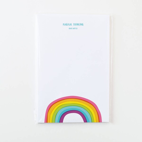 Magical Thinking note pads | Illustrated Rainbow Notepad | Organizational Tools | 45 sheets | gift