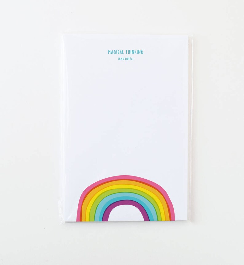 Magical Thinking note pads Illustrated Rainbow Notepad Organizational Tools 45 sheets gift image 1
