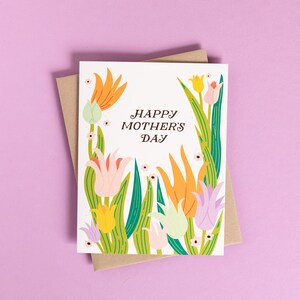 Wild Tulips Mother's Day Card | Floral theme card for Mom