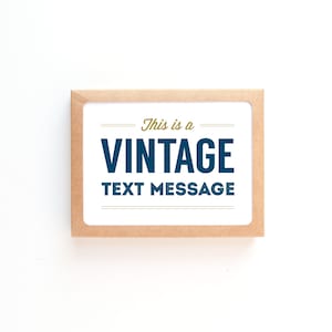 Vintage Text Message All Occasion Greeting Card Box Set of 8 Funny Humor Just Because image 1