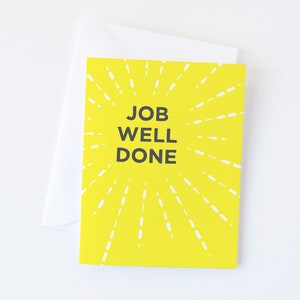 Congratulations Card | Job Well Done Greeting Card | Graduation Card