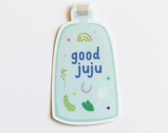 Good Juju sticker | Magical spells die-cut vinyl | water bottle + laptop decal