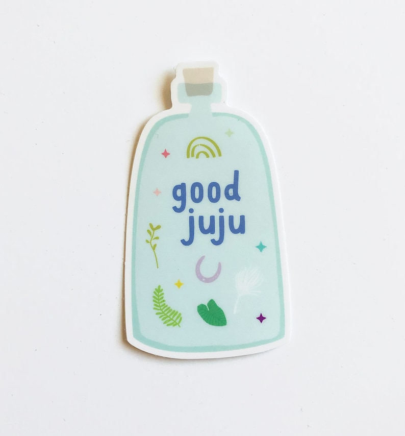 Good Juju sticker Magical spells die-cut vinyl water bottle laptop decal image 1