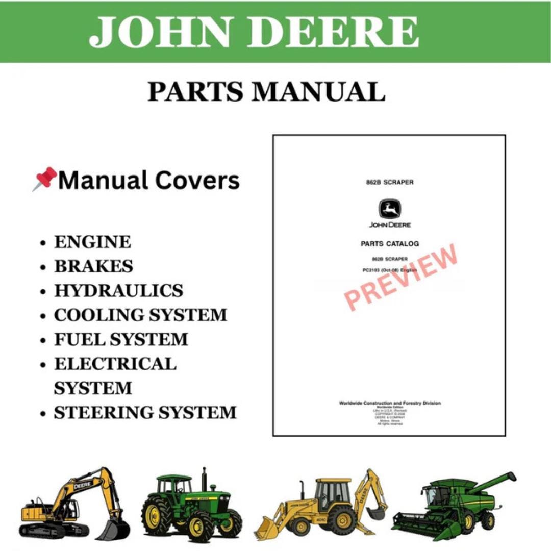 Tractor John Deere 9470RT - Manual de piezas PC12222 (PDF)