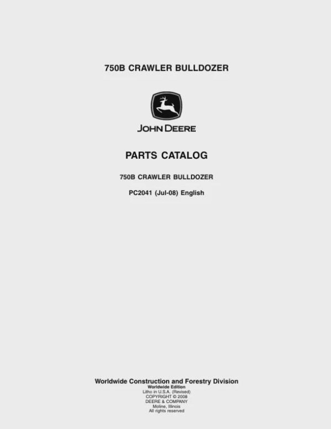 John Deere 400A Backhoes Parts Catalog Manual PC4117 Manual Download ...