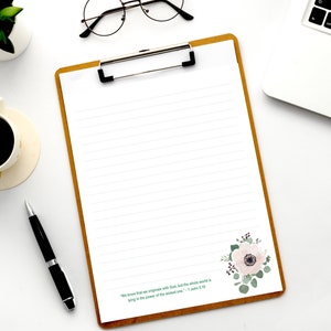 Santiago 1:13 y 1 Juan 5;19 / Pruebas / Dificultades / Sufrimiento / Hoja de escritura de cartas JW / Inglés / Descarga instantánea / Digital