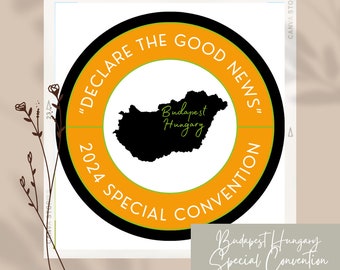 Special Convention 2024 JW Budapest Hungary Sticker Button Pin PREORDER