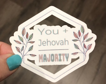 You + Jehovah = Majority Sticker | JW Gift | Encouragement | Anxiety