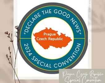 Special Convention 2024 JW Prague Czech Republic Sticker Button Pin PREORDER