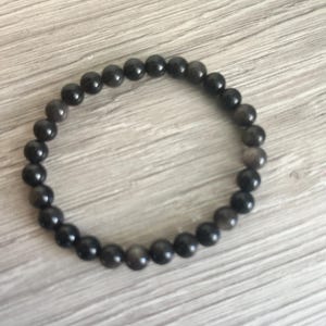 Obsidian stone bracelet