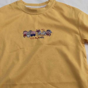 Blumenkind-T-Shirt, neue Babyoberteile Rundhalsausschnitt Sommer locker und bequem Cartoon-Print-Top trendige vielseitige Tops
