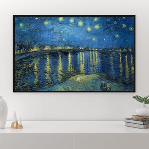 Vincent van Gogh “Sternennacht über der Rhône” | Vintage Landschaft Kunst | Digitaler Download | Sofortiges druckbares Poster