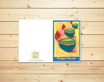 Printable Diwali Card: Festival of Lights E-Card (Digital Download)