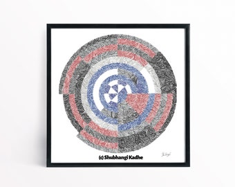 Handmade Mandala Line Art Print: Custom Home Decor (Digital Download)