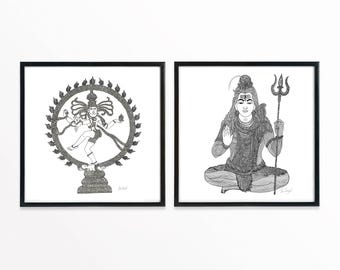 Shiva & Nataraja Line Art Bundle | Mahashivratri Special | Instant Download