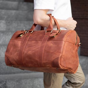 Bolso de fin de semana grande, bolso de gimnasio para hombres, bolso de viaje para hombres, bolso de lona personalizado, bolso de fin de semana de cuero, regalo único para hombres, regalo para esposo