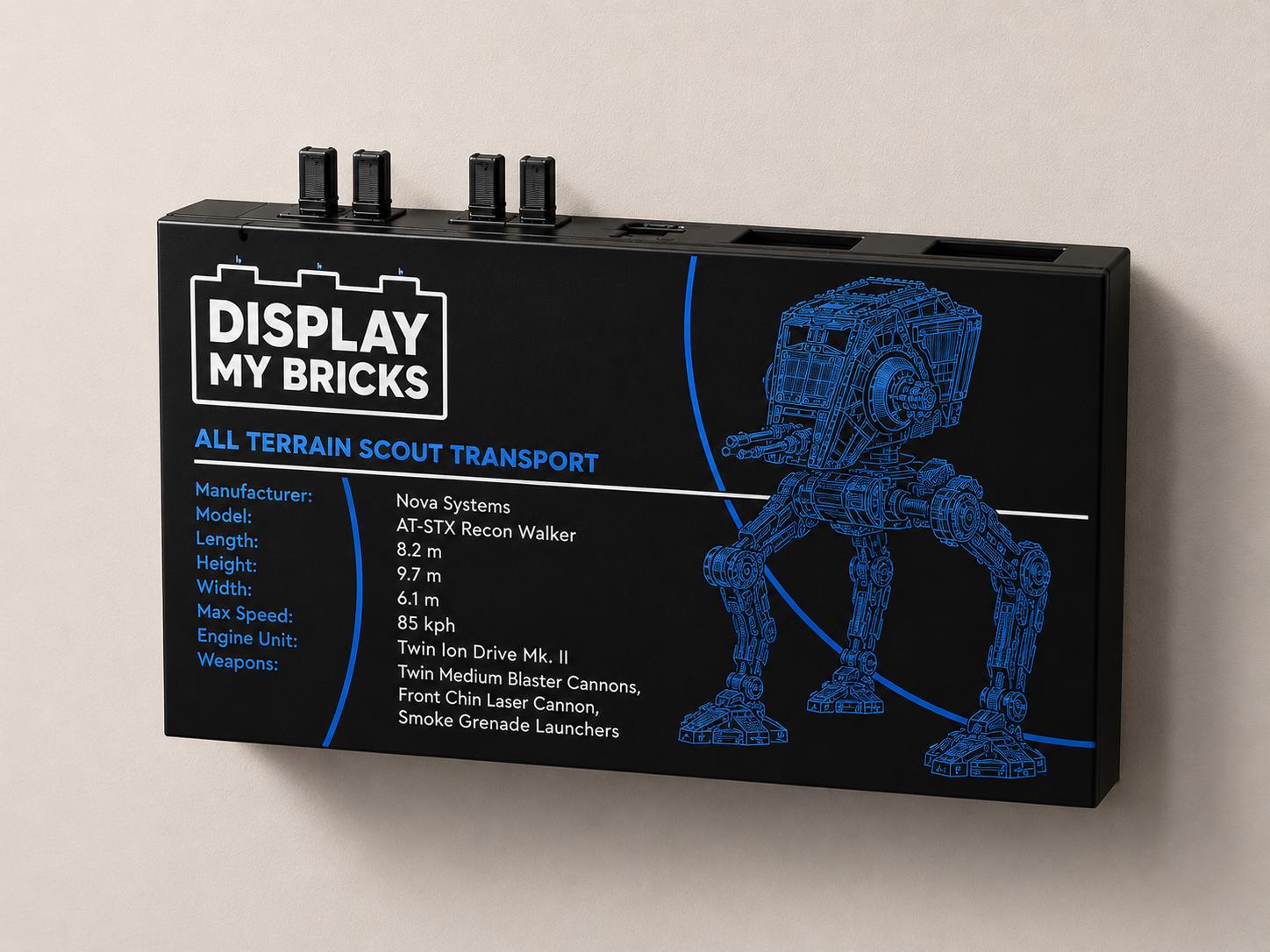 Wall Mount for LEGO® UCS Plaque With Optional Minifigure Display