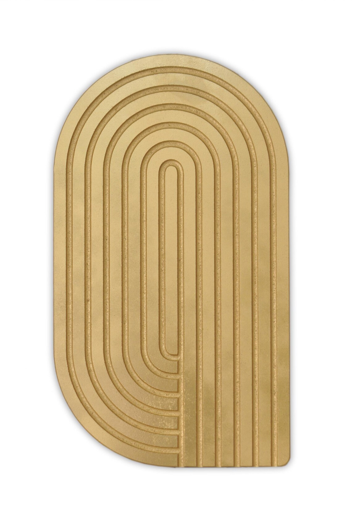 View of Boho Arched Wooden Wall Panel – Textured MDF Art | CNC Cut | Bronze ...