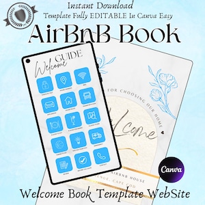 Airbnb Welcome Book Template Canva | All-in-One Pack Bundle | Instant Download | Fully Editable Custom Airbnb Guide