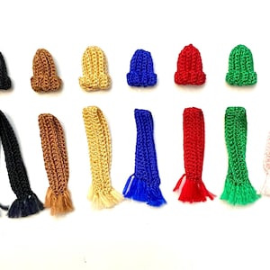 Dollhouse Beanie & Scarf Set - 1 inch Scale - Custom Color Options