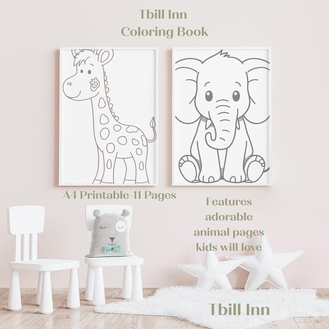 Printable Kids Animal Coloring Book for Toddlers | Baby Animals ...