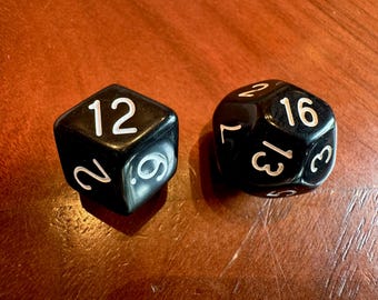 Zocchi Style Fifteen Piece Polyhedral TTRPG Dice Set | D3 | D4