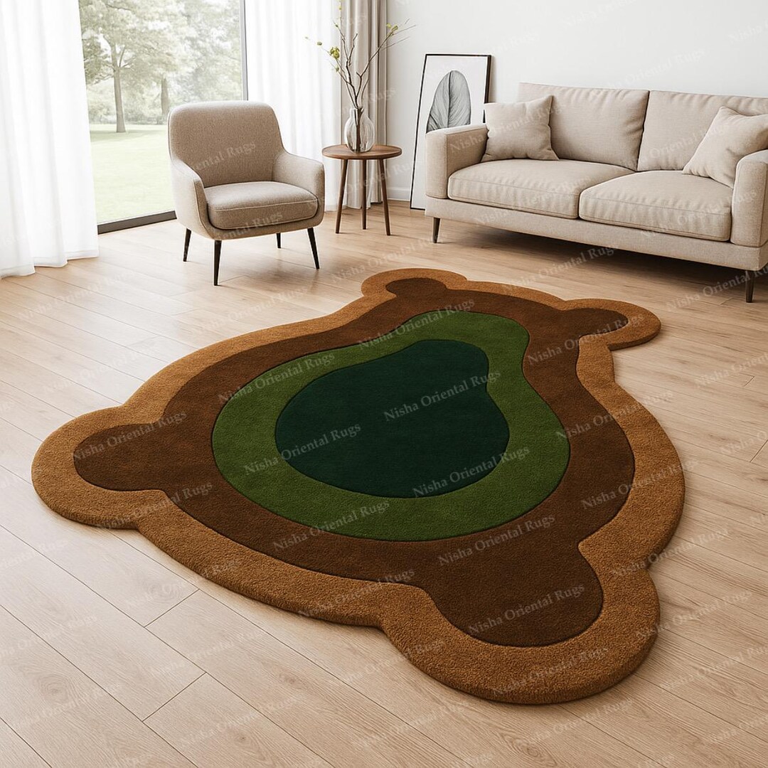 Curated visual reference: Visual Reference: Avocado Inspired Hand Tufted Wool Rug