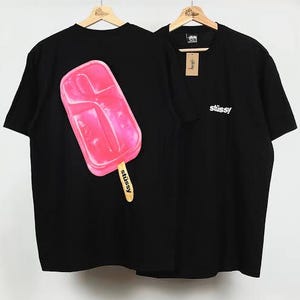Maglietta Stussy Popsicle + sacchetto in polietilene e carta con etichetta omaggio