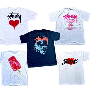 Lot de 5 Stussy + sacs en polyéthylène et cartes d'étiquettes gratuites