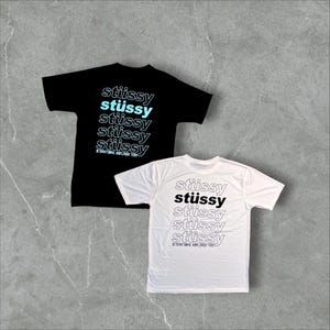 Placa Stussy + saco de polietileno grátis e cartão de etiqueta