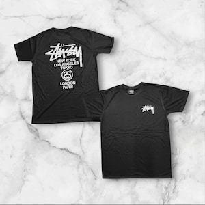 Tour mondiale di Stussy + borsa in polietilene e carta con etichetta omaggio